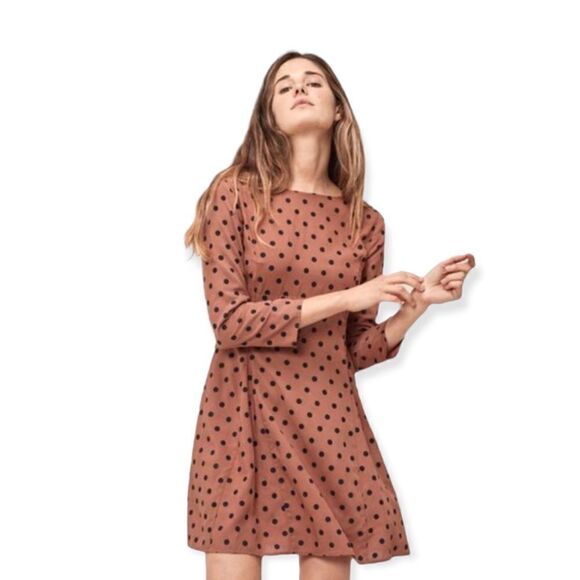 Christy Dawn Polka Dot Fox Dress 100% Viscose - Picture 1 of 9